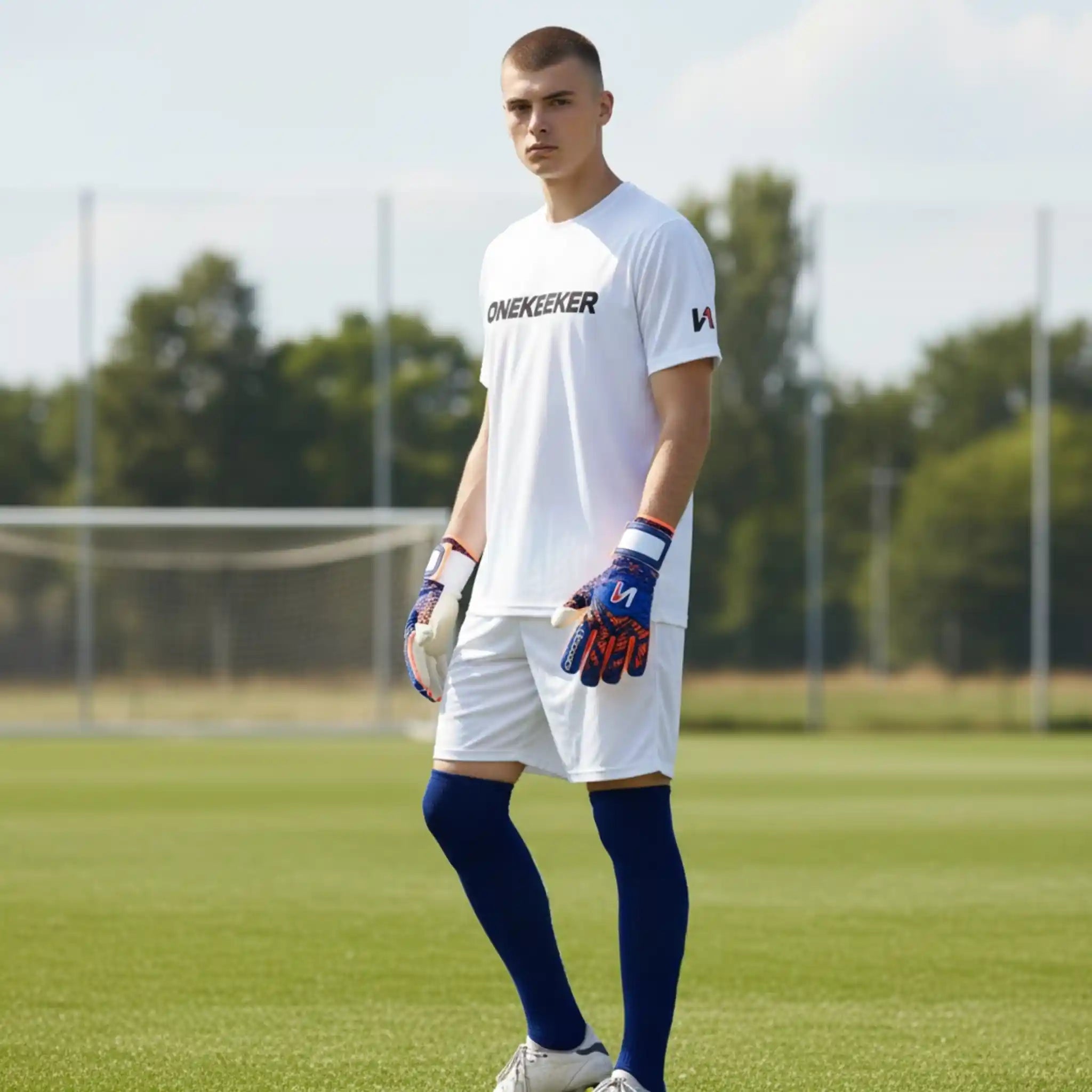 ONEKEEPER Long Grip Socks – Knee High Anti-Slip Sports Socks (No Logo)