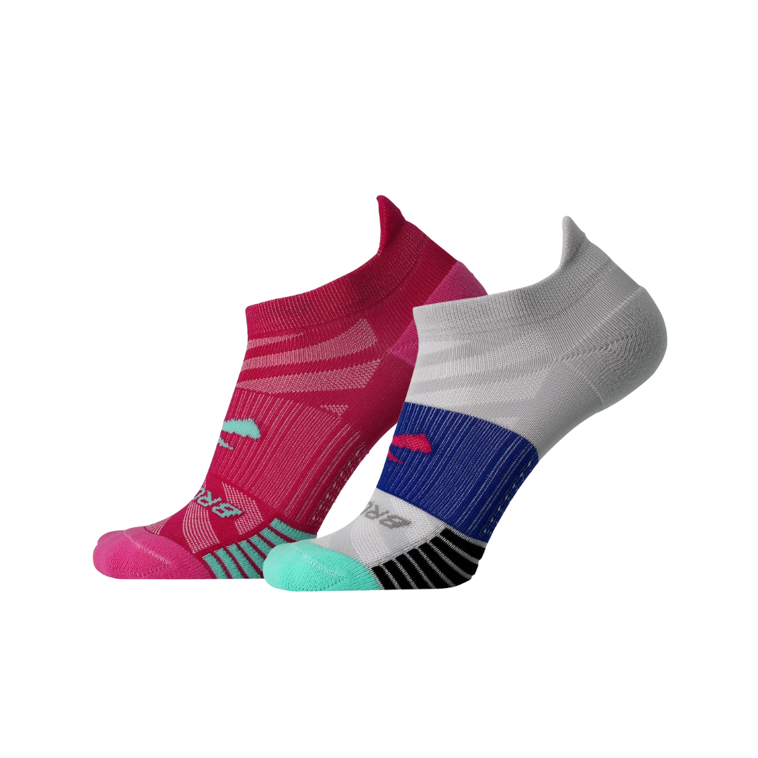 Brooks Unisex Ghost Lite No Show Sock 2-Pack
