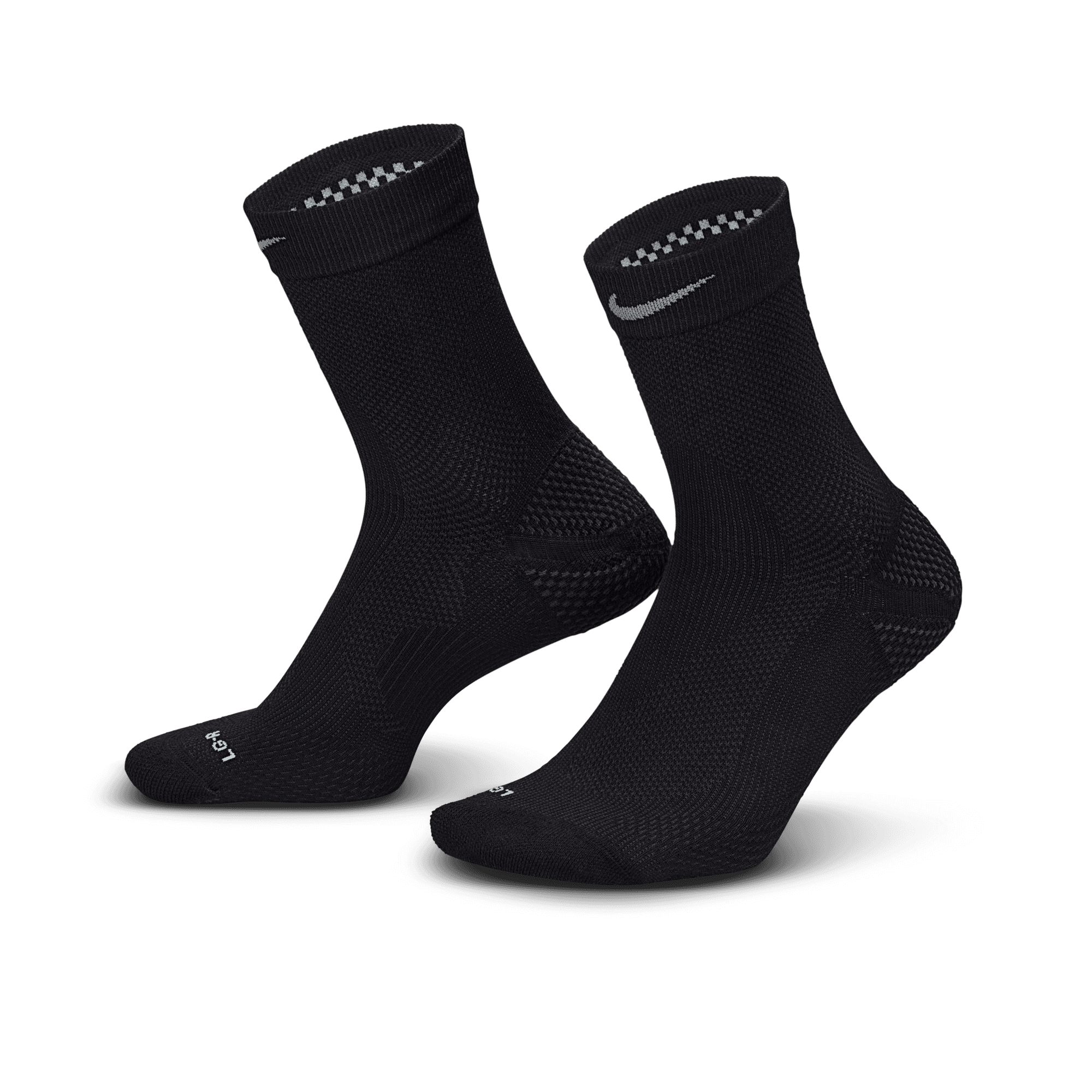 NIKE FAST LIGHTWEIGHT MID CREW SOCK - BLACK