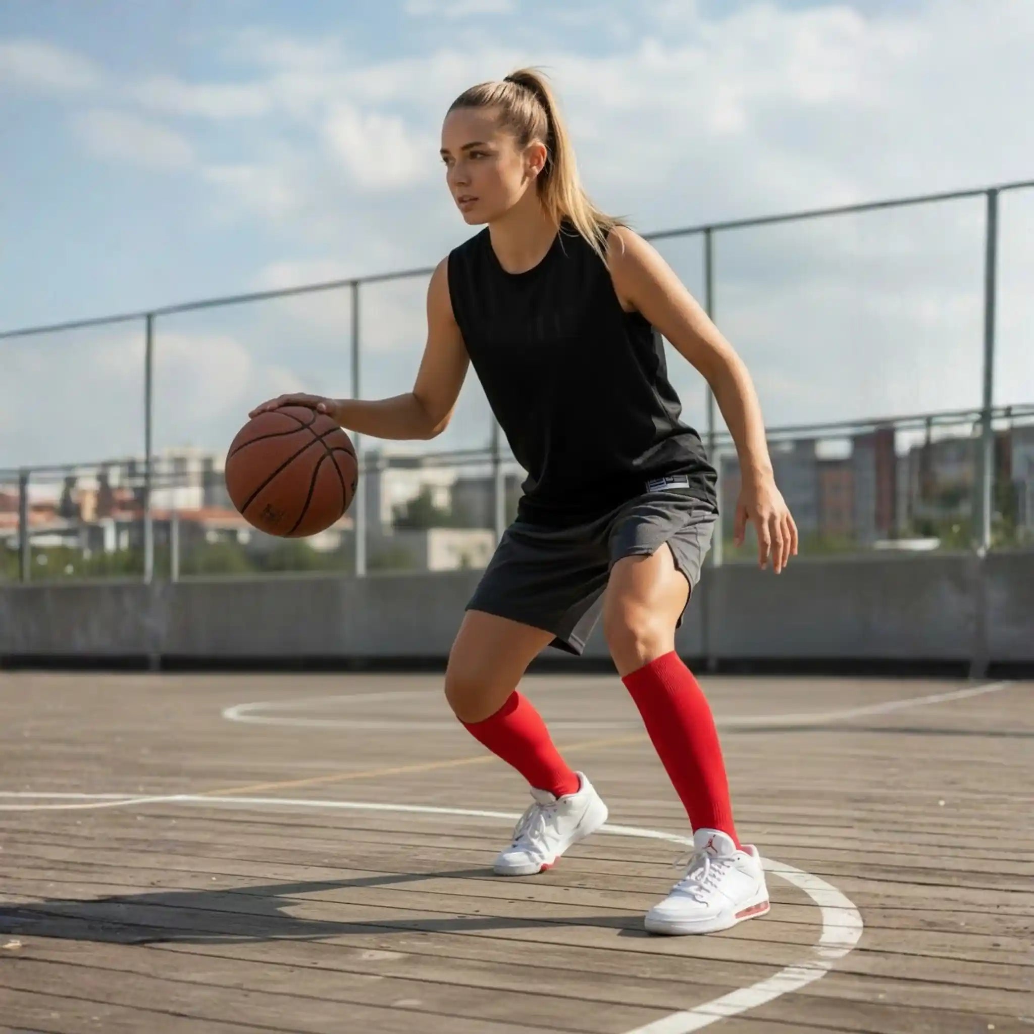 ONEKEEPER Long Grip Socks – Knee High Anti-Slip Sports Socks (No Logo)